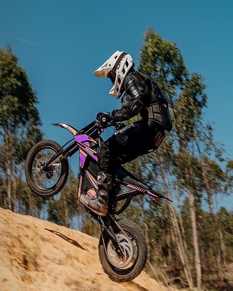Rider enjoying an electric dirt bike